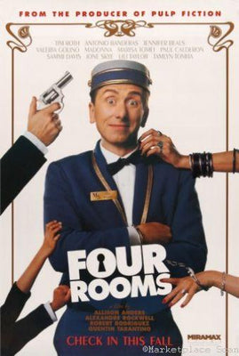 Four Rooms Metal Movie Poster 8in x 12in