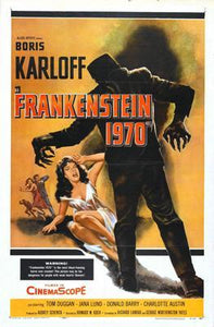 Frankenstein 1970 movie poster Sign 8in x 12in