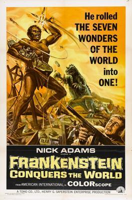 Frankenstein Conquers The World Metal Movie Poster 8in x 12in