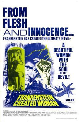 Frankenstein Created Woman movie poster Metal Print 8in x 12in