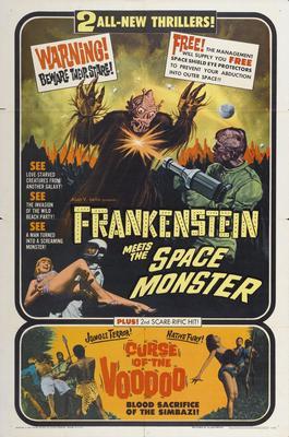 Frankenstein Meets Spacemonster Metal Movie Poster 8in x 12in