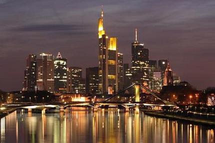 Frankfurt Skyline poster tin sign Wall Art