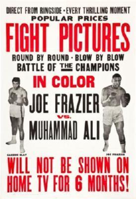 Joe Frazier Muhammad Ali Fight poster tin sign Wall Art