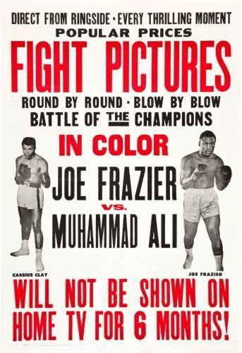 Joe Frazier Muhammad Ali Fight Photo Sign 8in x 12in