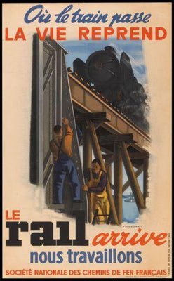 French National Railways 1944 Metal Print 8in x 12in