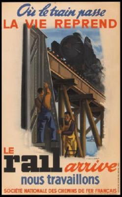 Aviation and Transportation French National Railways 1944 Poster 16