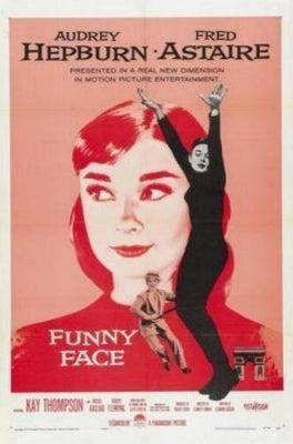 Funny Face Audrey Hepburn movie poster Metal Print 8in x 12in