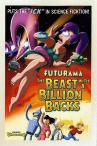 Futurama Beast Backs movie poster Sign 8in x 12in