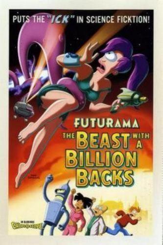 Futurama Beast Backs movie poster Sign 8in x 12in