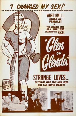 Glen Or Glenda movie poster Sign 8in x 12in