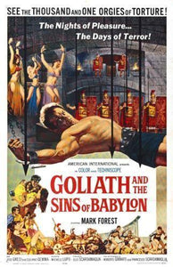 Goliath Sins Of Babylon movie poster Sign 8in x 12in