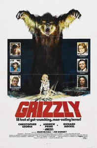 Grizzly movie poster Sign 8in x 12in