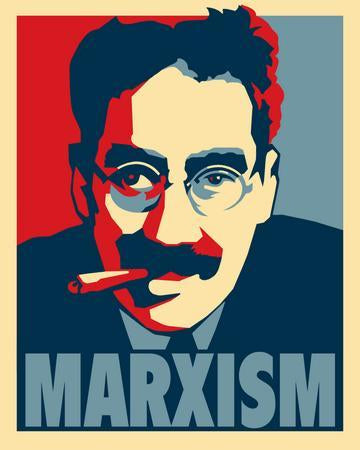 Groucho Marx Marxism Parody Photo Sign 8in x 12in