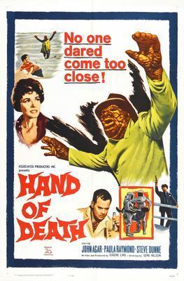 Hand Of Death movie poster Metal Print 8in x 12in