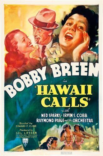 Hawaii Calls movie poster Sign 8in x 12in