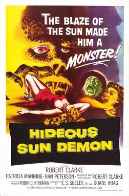 Hideous Sun Demon Metal Movie Poster 8in x 12in