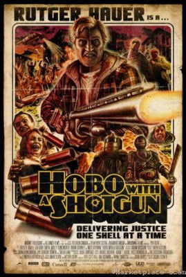 Hobo With A Shotgun Metal Movie Poster 8in x 12in