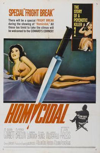 Homicidal movie poster Sign 8in x 12in