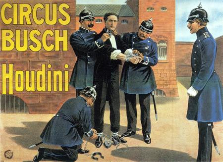 Houdini 11x17 poster Magic Art for sale cheap United States USA