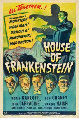 House Of Frankenstein Metal Movie Poster 8in x 12in
