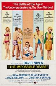 Impossible Years movie poster Sign 8in x 12in