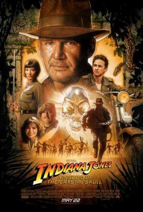 Indiana Jones Crystal Skull Movie Poster 24x36 - Fame Collectibles
