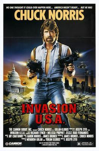 Invasion Usa Chuck Norris movie poster Sign 8in x 12in