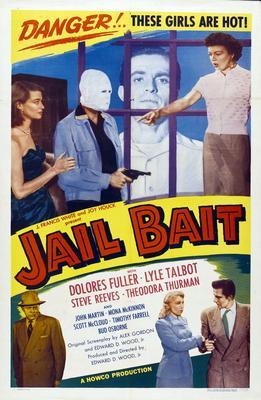 Jail Bait movie poster Sign 8in x 12in