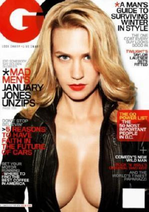 January Jones Gq Cover poster tin sign Wall Art