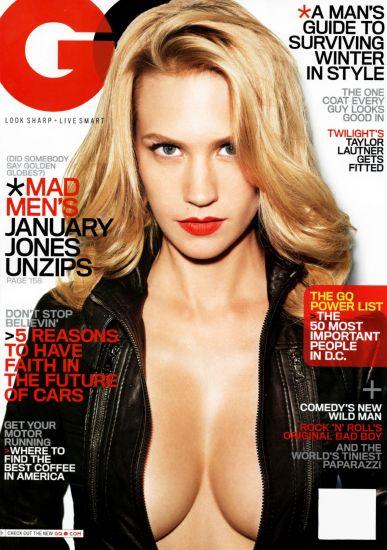 January Jones Gq Cover Photo Sign 8in x 12in