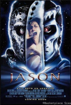 Jason X Metal Movie Poster 8in x 12in