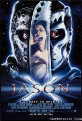 Jason X movie poster Metal Print 8in x 12in