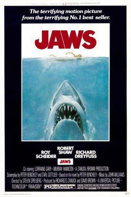 Jaws movie poster Metal Print 8in x 12in