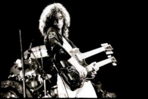 Jimmy Page Photo Sign 8in x 12in