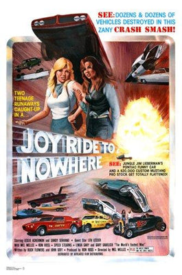 Joyride To Nowhere Metal Movie Poster 8in x 12in