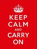 Keep Calm Carry On British War poster tin sign Wall Art