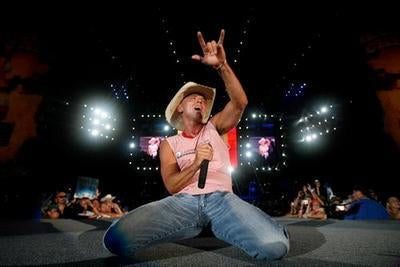 Kenny Chesney On Stage poster tin Metal Print Wall Art