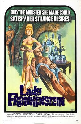 Lady Frankenstein Metal Movie Poster 8in x 12in