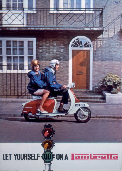Aviation and Transportation Posters, lambretta scooter ad