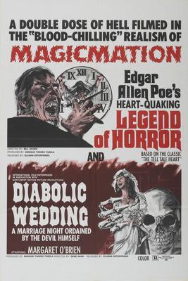 Legend Of Horror Double Feature Metal Movie Poster 8in x 12in