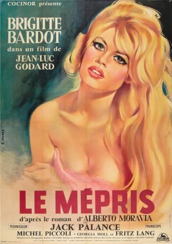 Le Mepris Movie Poster Metal Poster Choose Style | The Poster Depot The Poster Depot
