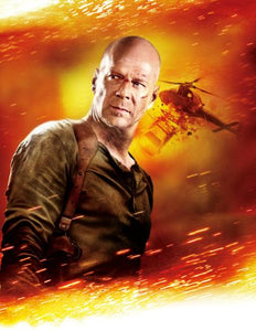 Live Free Or Die Hard Mini Poster Bruce Willis 11x17 Mini Poster