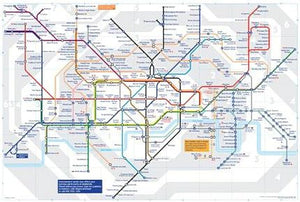 London Tube Underground Map 01 11x17 Mini Poster