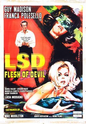 Lsd Flesh Of Devil Metal Movie Poster 8in x 12in