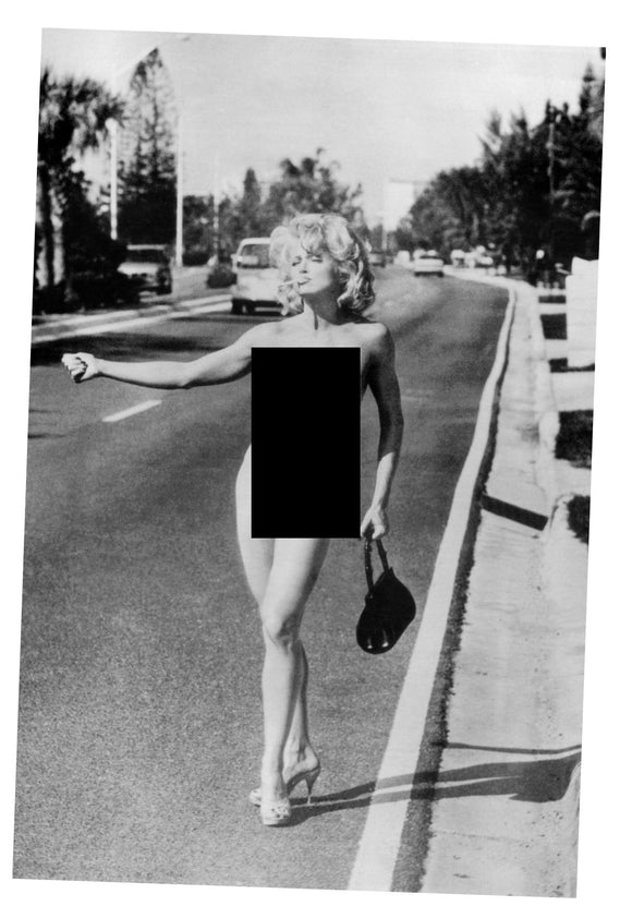Madonna Hitchhiker Nude poster tin sign Wall Art