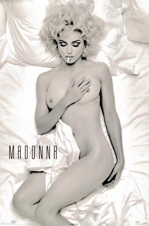 Madonna Poster Sexy Smoking in Bed 24x36 - Fame Collectibles
