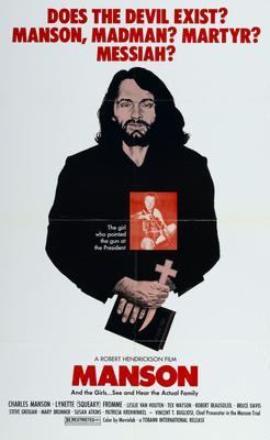 Charles Manson Metal Movie Poster 8in x 12in