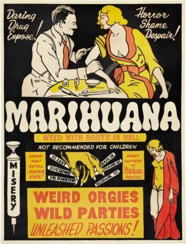 Marihuana movie poster Sign 8in x 12in