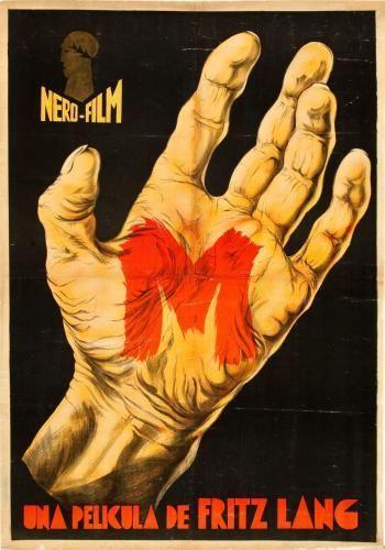 M Fritz Lang 1931 movie poster Metal Print 8in x 12in