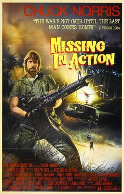 Missing In Action Metal Movie Poster 8in x 12in